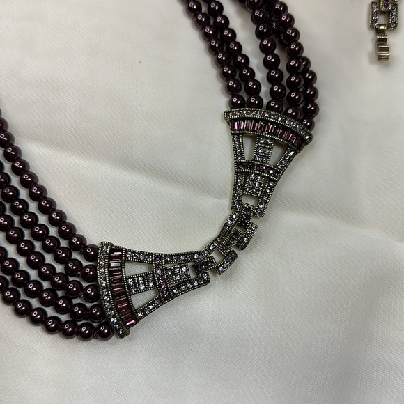 Heidi Daus beaded rhinestone crystals necklace bracelet set 2pc - Picture 10 of 13